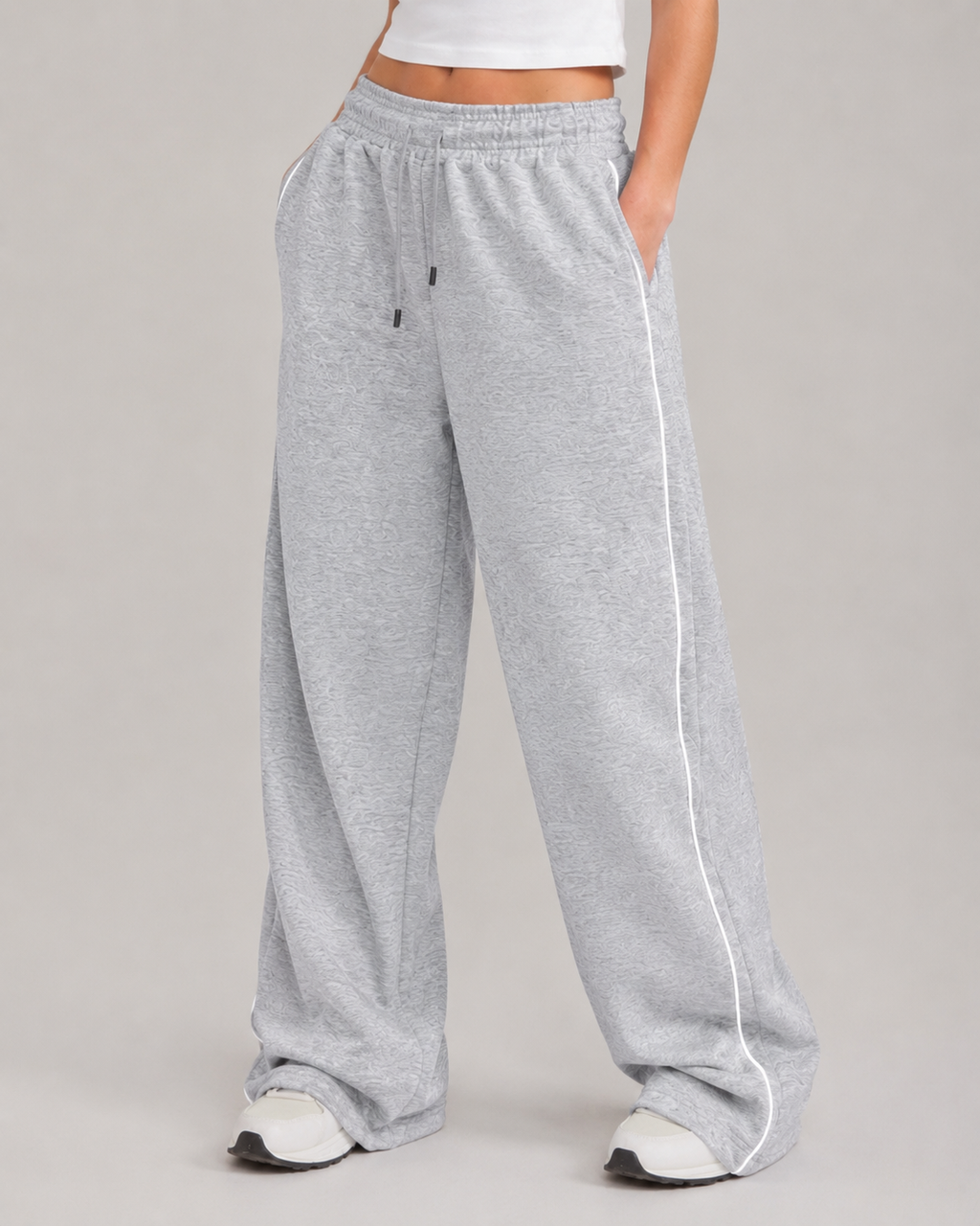 Reflective Wide-Leg Pants