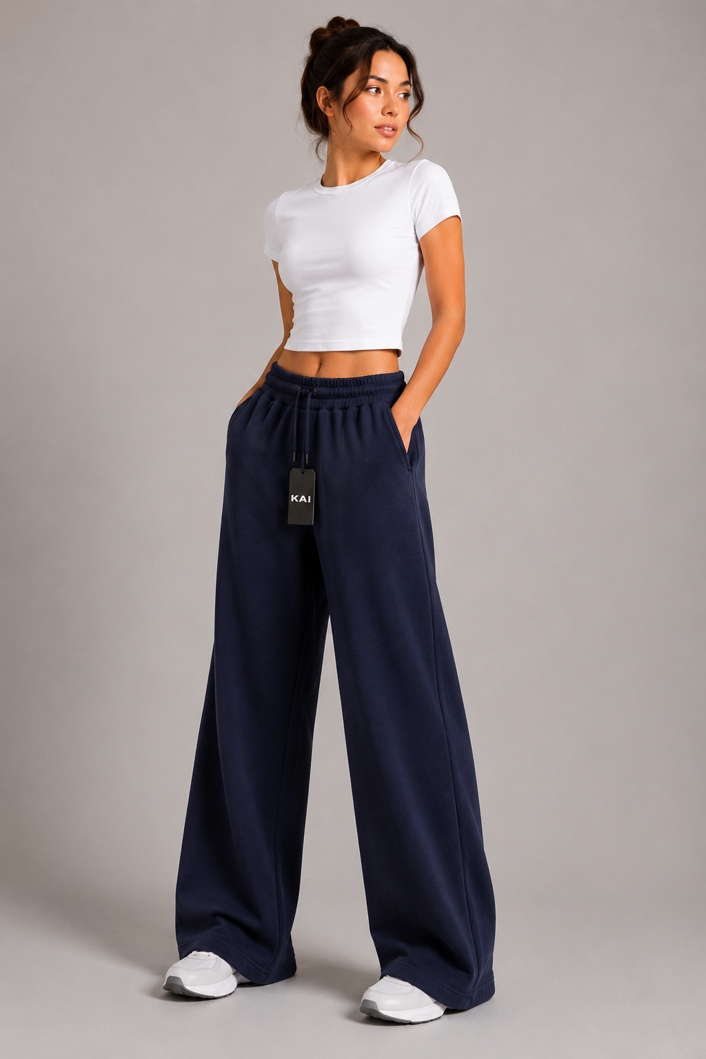 Wide-Leg Basic Pants