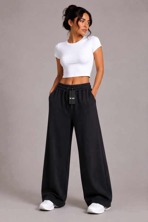 Wide-Leg Basic Pants