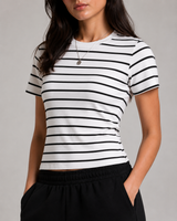 KAII Striped Cut-off Tops